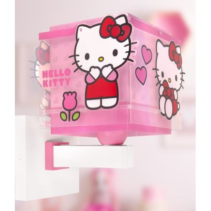 Dalber 73269 - Candeeiro de parede infantil HELLO KITTY 1xE27/15W/230V rosa