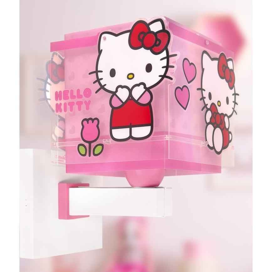 Dalber 73269 - Candeeiro de parede infantil HELLO KITTY 1xE27/15W/230V rosa