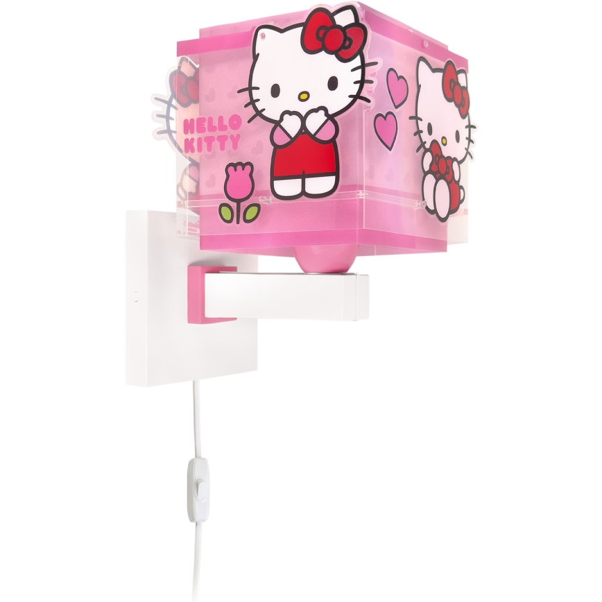 Dalber 73269 - Candeeiro de parede infantil HELLO KITTY 1xE27/15W/230V rosa