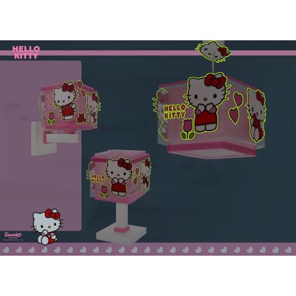 Dalber 73269 - Candeeiro de parede infantil HELLO KITTY 1xE27/15W/230V rosa