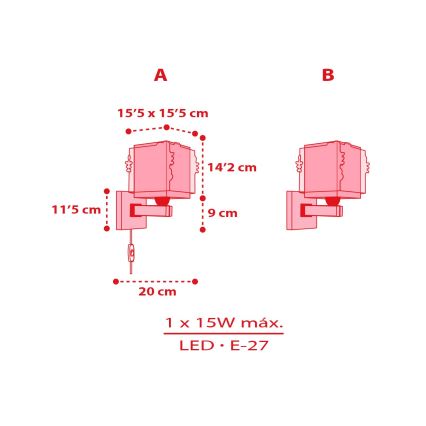 Dalber 73269 - Candeeiro de parede infantil HELLO KITTY 1xE27/15W/230V rosa