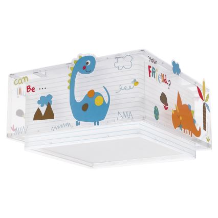 Dalber 73456 - Iluminação de teto de criança DINOS 2xE27/60W/230V
