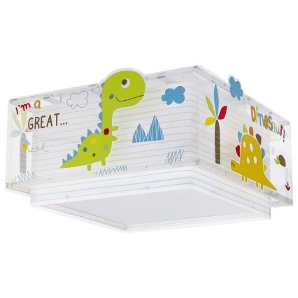 Dalber 73456 - Iluminação de teto de criança DINOS 2xE27/60W/230V