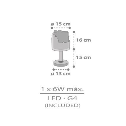 Dalber 76301 - Candeeiro infantil LED SNOOPY 1xG4/4W/230V branco/vermelho