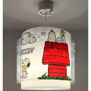 Dalber 76302 - Lustre infantil SNOOPY 1xE27/15W/230V branco/vermelho