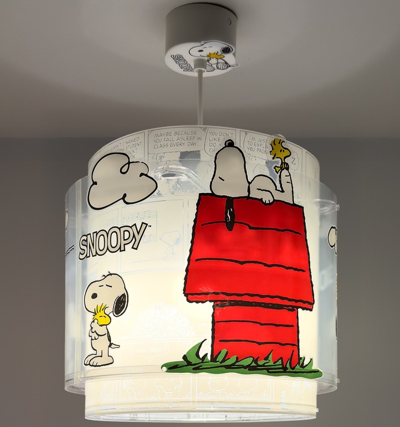 Dalber 76302 - Lustre infantil SNOOPY 1xE27/15W/230V branco/vermelho