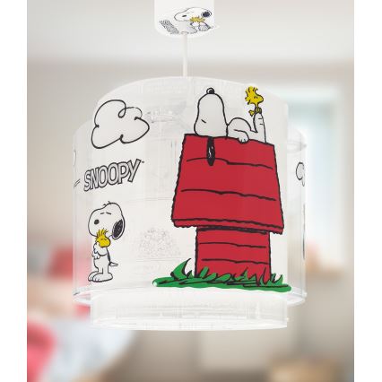 Dalber 76302 - Lustre infantil SNOOPY 1xE27/15W/230V branco/vermelho