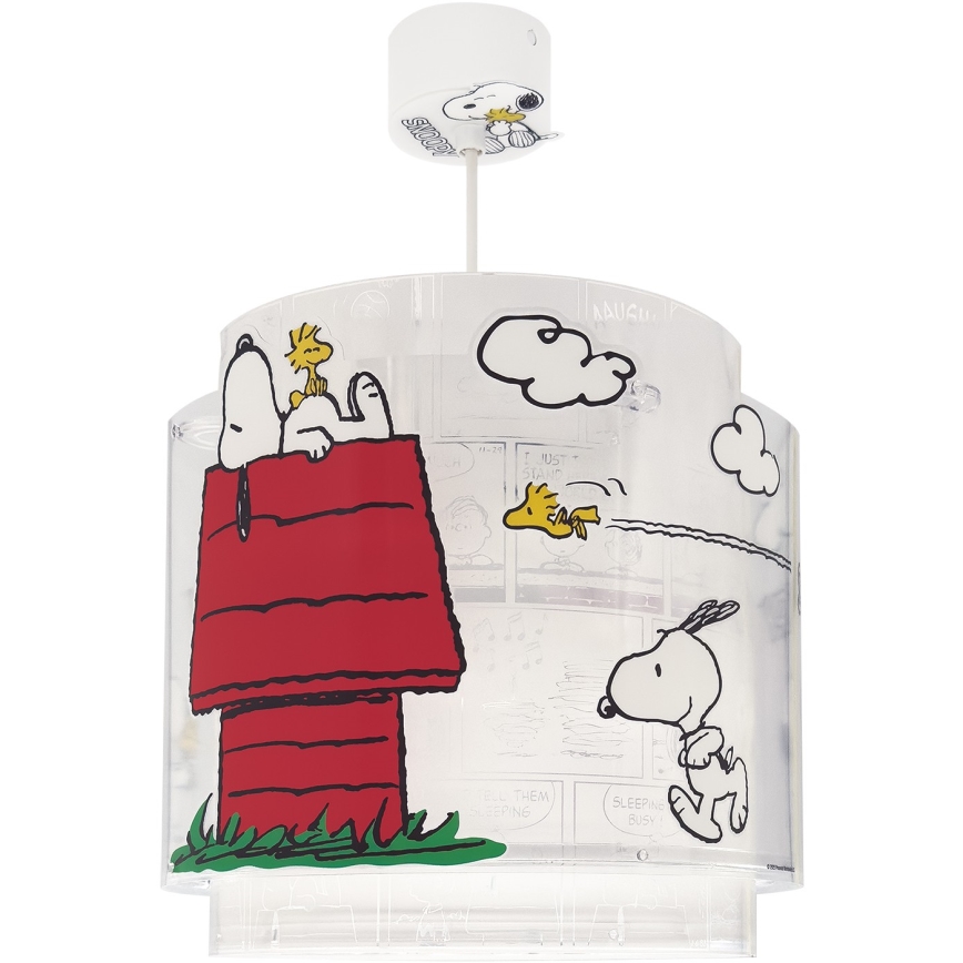 Dalber 76302 - Lustre infantil SNOOPY 1xE27/15W/230V branco/vermelho