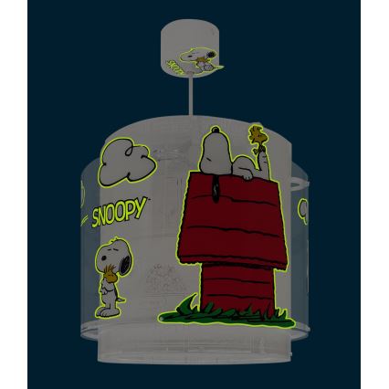 Dalber 76302 - Lustre infantil SNOOPY 1xE27/15W/230V branco/vermelho
