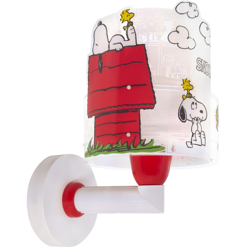 Dalber 76309 - Candeeiro de parede infantil SNOOPY 1xE27/15W/230V branco/vermelho