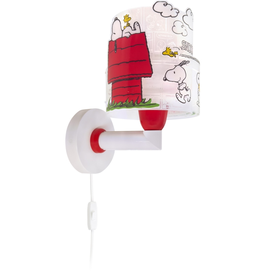 Dalber 76309 - Candeeiro de parede infantil SNOOPY 1xE27/15W/230V branco/vermelho