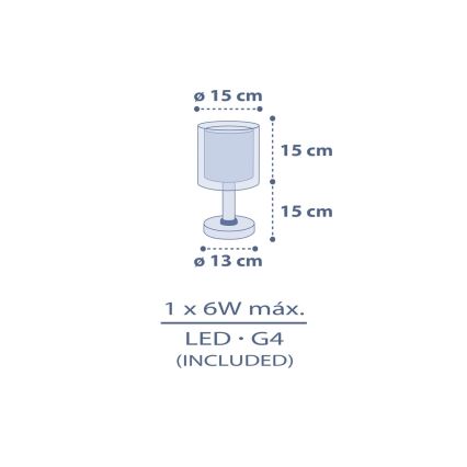 Dalber 76631 - Candeeiro infantil LED MOON DREAMS 1xG4/4W/230V azul