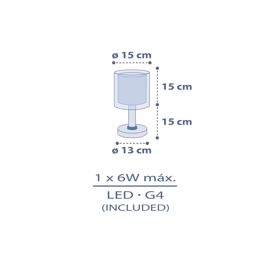 Dalber 76631 - Candeeiro infantil LED MOON DREAMS 1xG4/4W/230V azul