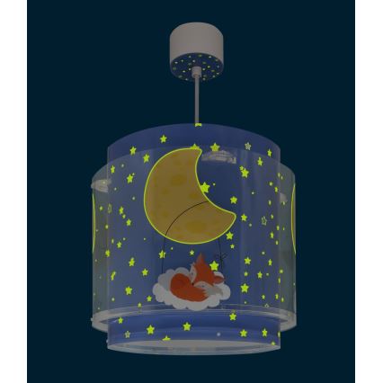 Dalber 76632 - Lustre infantil MOON DREAMS 1xE27/15W/230V azul