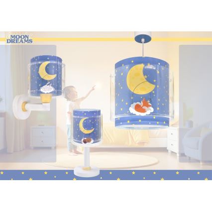 Dalber 76632 - Lustre infantil MOON DREAMS 1xE27/15W/230V azul