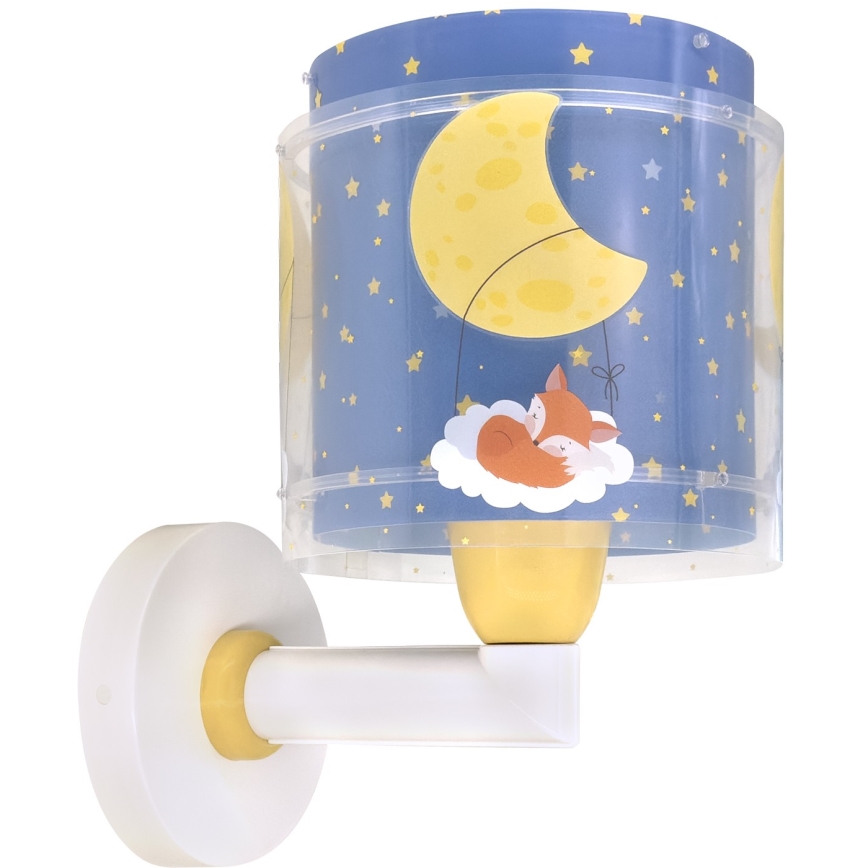 Dalber 76639 - Candeeiro de parede infantil MOON DREAMS 1xE27/15W/230V azul