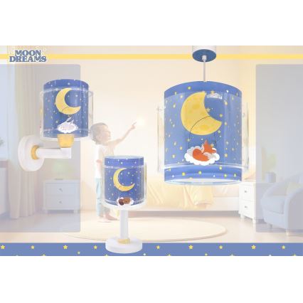 Dalber 76639 - Candeeiro de parede infantil MOON DREAMS 1xE27/15W/230V azul