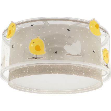 Dalber 76876 - Iluminação de teto de criança BABY CHICK 2xE27/15W/230V