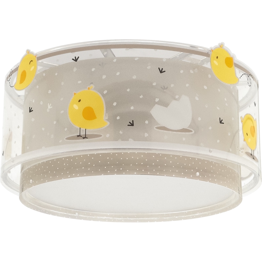 Dalber 76876 - Iluminação de teto de criança BABY CHICK 2xE27/15W/230V