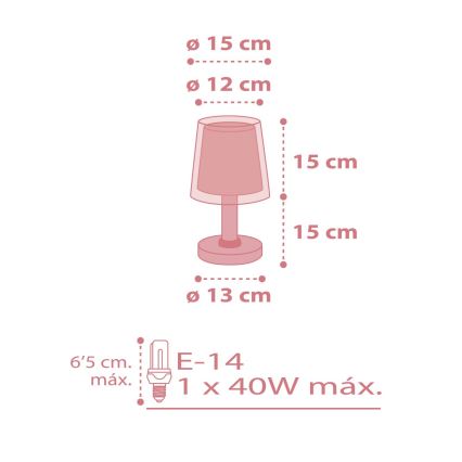 Dalber 81191S - Lâmpada de criança LIGHT FEELING 1xE14/40W/230V