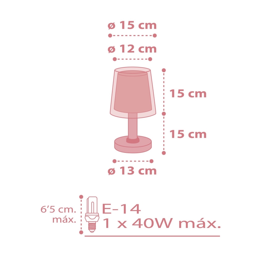 Dalber 81191S - Lâmpada de criança LIGHT FEELING 1xE14/40W/230V