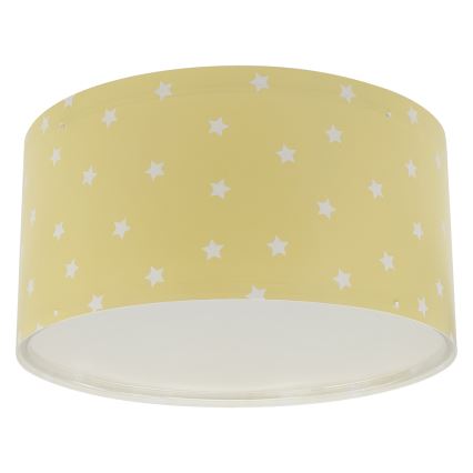 Dalber 82216A - Iluminação de teto de criança STAR LIGHT 2xE27/60W/230V amarelo