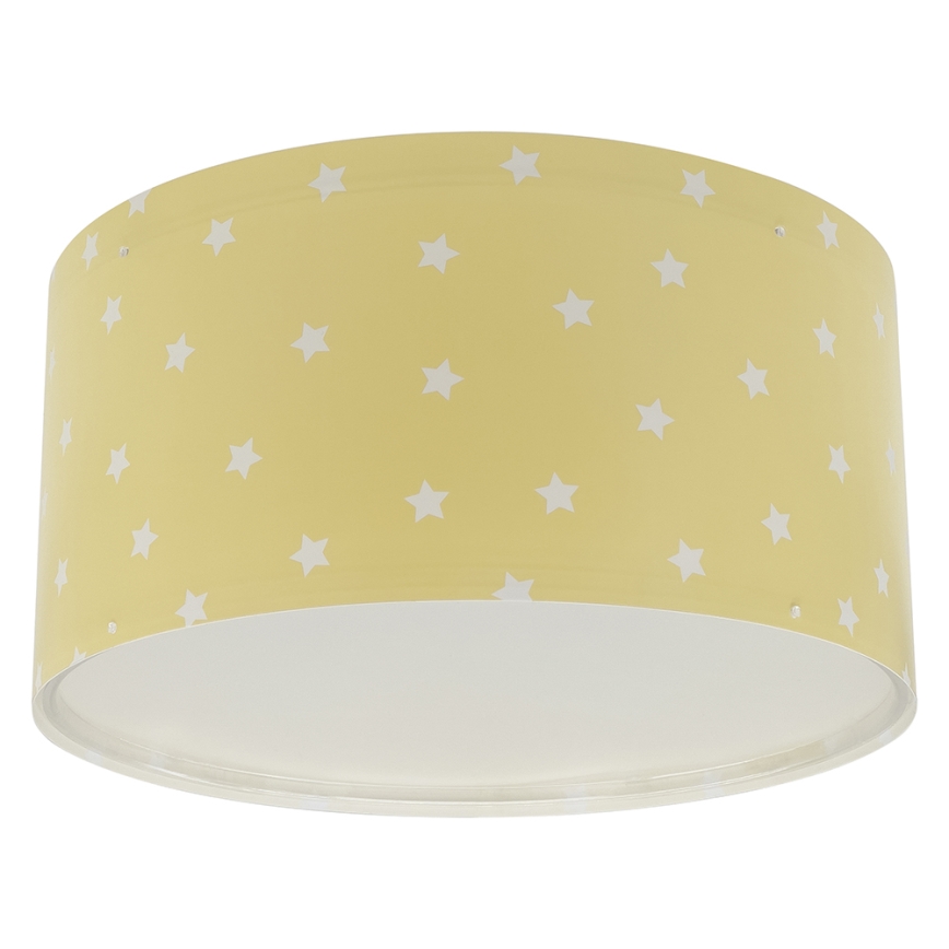 Dalber 82216A - Iluminação de teto de criança STAR LIGHT 2xE27/60W/230V amarelo