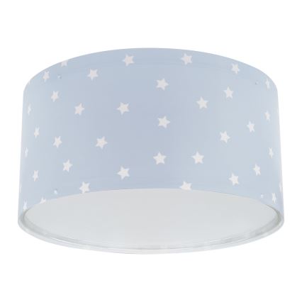 Dalber 82216T - Iluminação de teto de criança STAR LIGHT 2xE27/60W/230V azul