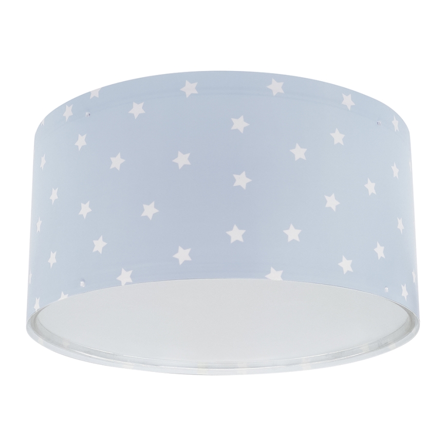 Dalber 82216T - Iluminação de teto de criança STAR LIGHT 2xE27/60W/230V azul