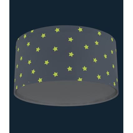 Dalber 82216T - Iluminação de teto de criança STAR LIGHT 2xE27/60W/230V azul