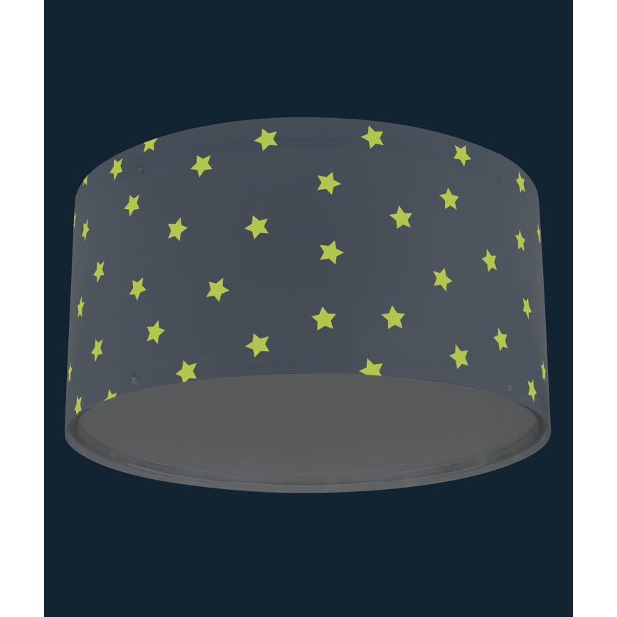 Dalber 82216T - Iluminação de teto de criança STAR LIGHT 2xE27/60W/230V azul