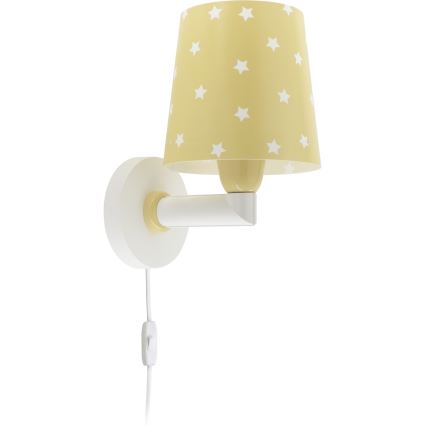 Dalber 82219A - Iluminação de parede de criança STAR LIGHT 1xE27/60W/230V amarelo