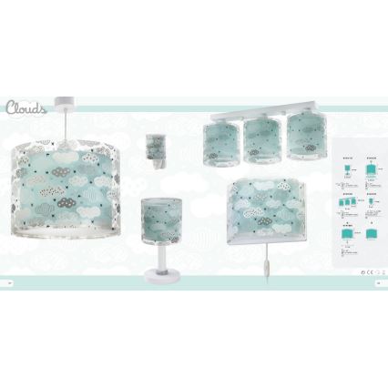 Dalber D-41412H - Candelabro de criança CLOUDS 1xE27/60W/230V
