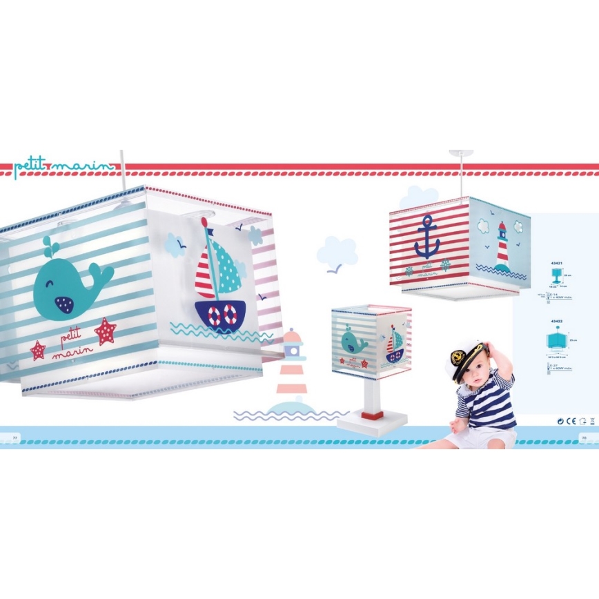 Dalber D-43421 - Lâmpada de criança PETIT MARIN 1xE14/40W/230V