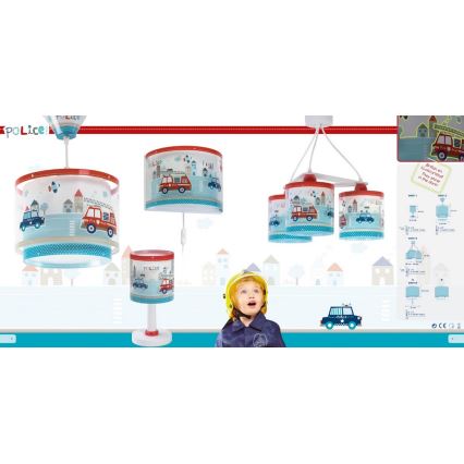Dalber D-60614 - Candeeiro de criança POLICE 3xE27/60W/230V