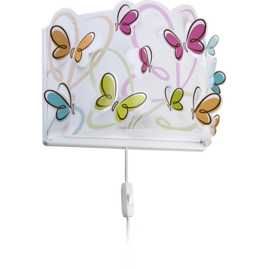 Dalber D-62148 - Luz de parede de criança BORBOLETA 1xE27/60W/230V