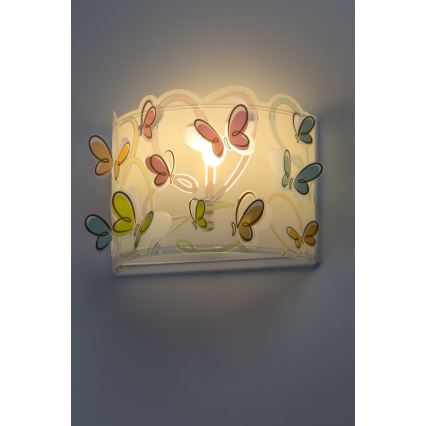 Dalber D-62148 - Luz de parede de criança BORBOLETA 1xE27/60W/230V