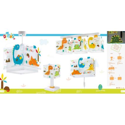 Dalber D-73458 - Iluminação de parede infantil DINOS 1xE27/60W/230V