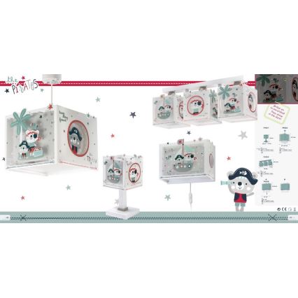 Dalber D-74551 - Candeeiro de mesa de criança PIRATES 1xE14/40W/230V