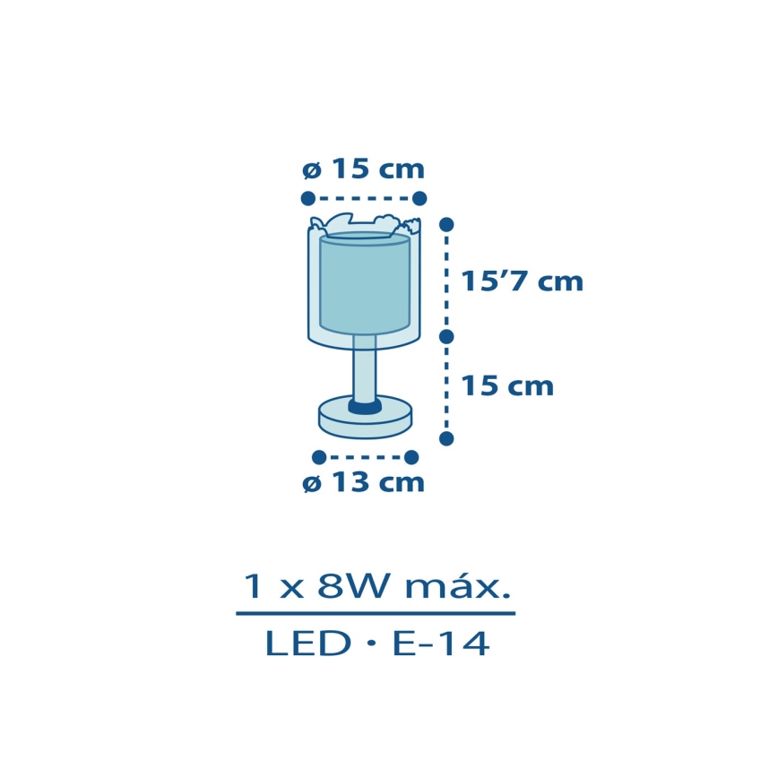 Dalber D-76111 - Lâmpada de criança MY LITTLE JUNGLE 1xE14/8W/230V