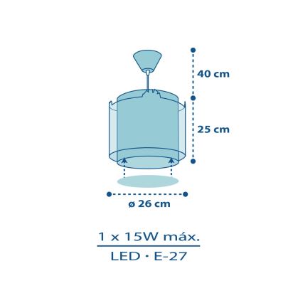 Dalber D-76112 - Candelabro de criança MY LITTLE JUNGLE 1xE27/15W/230V