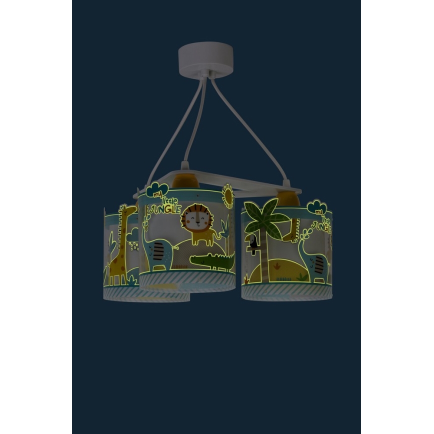 Dalber D-76114 - Candeeiro de criança MY LITTLE JUNGLE 3xE27/15W/230V