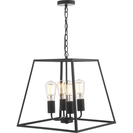 Där Lighting ACA8622 - Lustre com corrente ACADEMY 4xE27/60W/230V preto