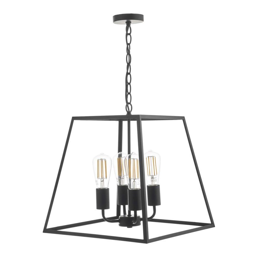 Där Lighting ACA8622 - Lustre com corrente ACADEMY 4xE27/60W/230V preto