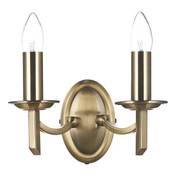 Där Lighting AMB0975 - Aplique de parede AMBASSADOR 2xE14/40W/230V latão