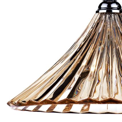 Där Lighting ARD866 - Lustre suspenso em corrente ARDECHE 1xE27/60W/230V latão/castanho fumado