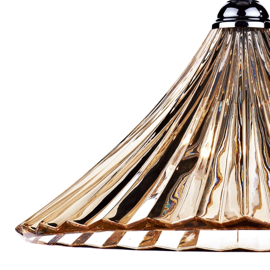 Där Lighting ARD866 - Lustre suspenso em corrente ARDECHE 1xE27/60W/230V latão/castanho fumado