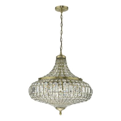 Där Lighting ASM0675 - Lustre com corrente ASMARA 6xE14/40W/230V latão
