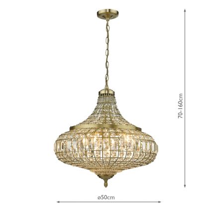 Där Lighting ASM0675 - Lustre com corrente ASMARA 6xE14/40W/230V latão