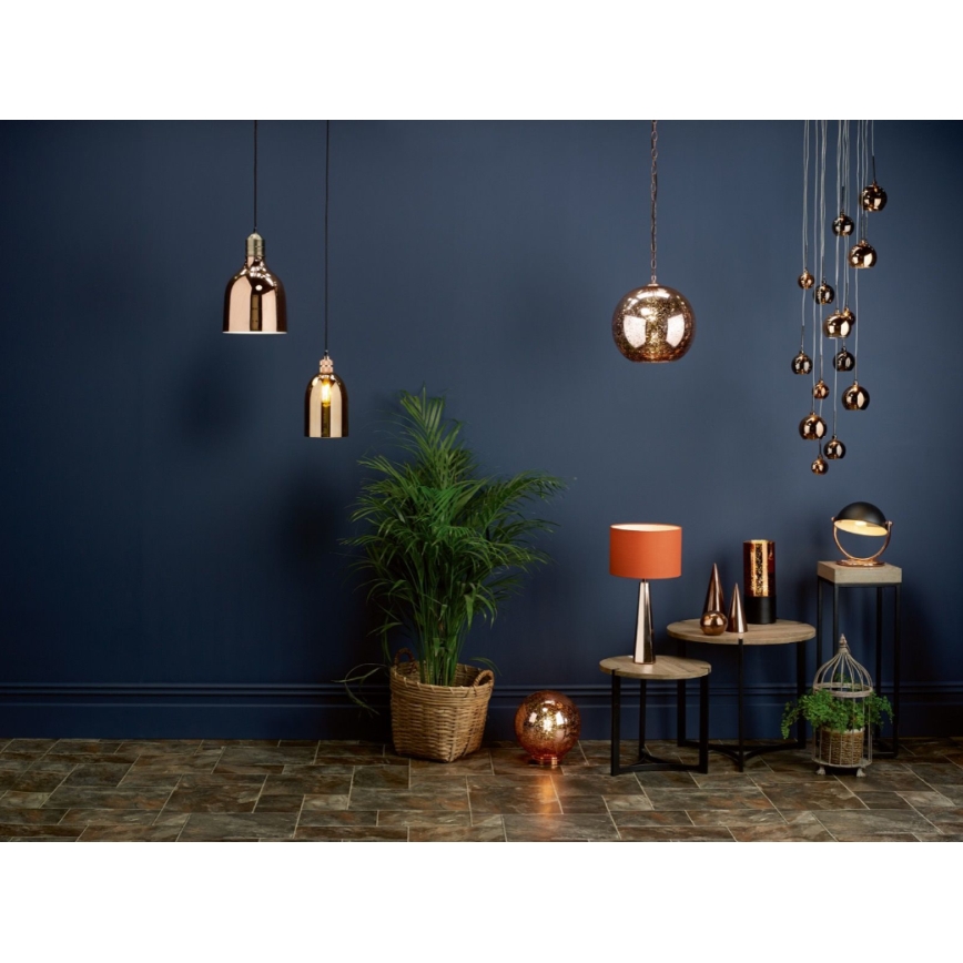 Där Lighting AUR1564 - Lustre suspenso por cabo AURELIA 15xG4/10W/230V preto/cobre